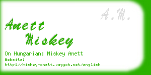 anett miskey business card